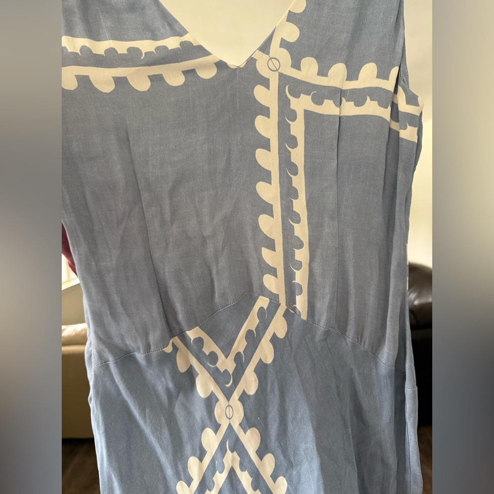 NWT Mon Renn Serape Dress Blue Postcards Size Small - Picture 6 of 14